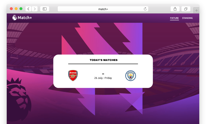Match+ Safari Mockup
